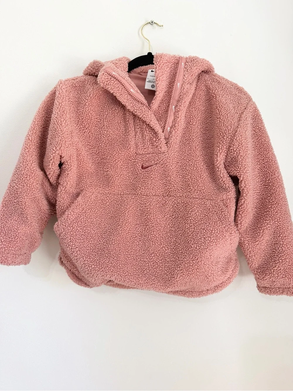 Nike High-Pile Fleece size small girl pink hoodie jacket